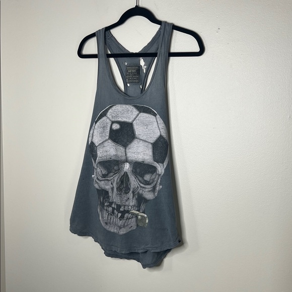 RARE ALLSAINTS 12th Man Soccer Referee gray Vest Tank Top size 10 - Picture 4 of 16